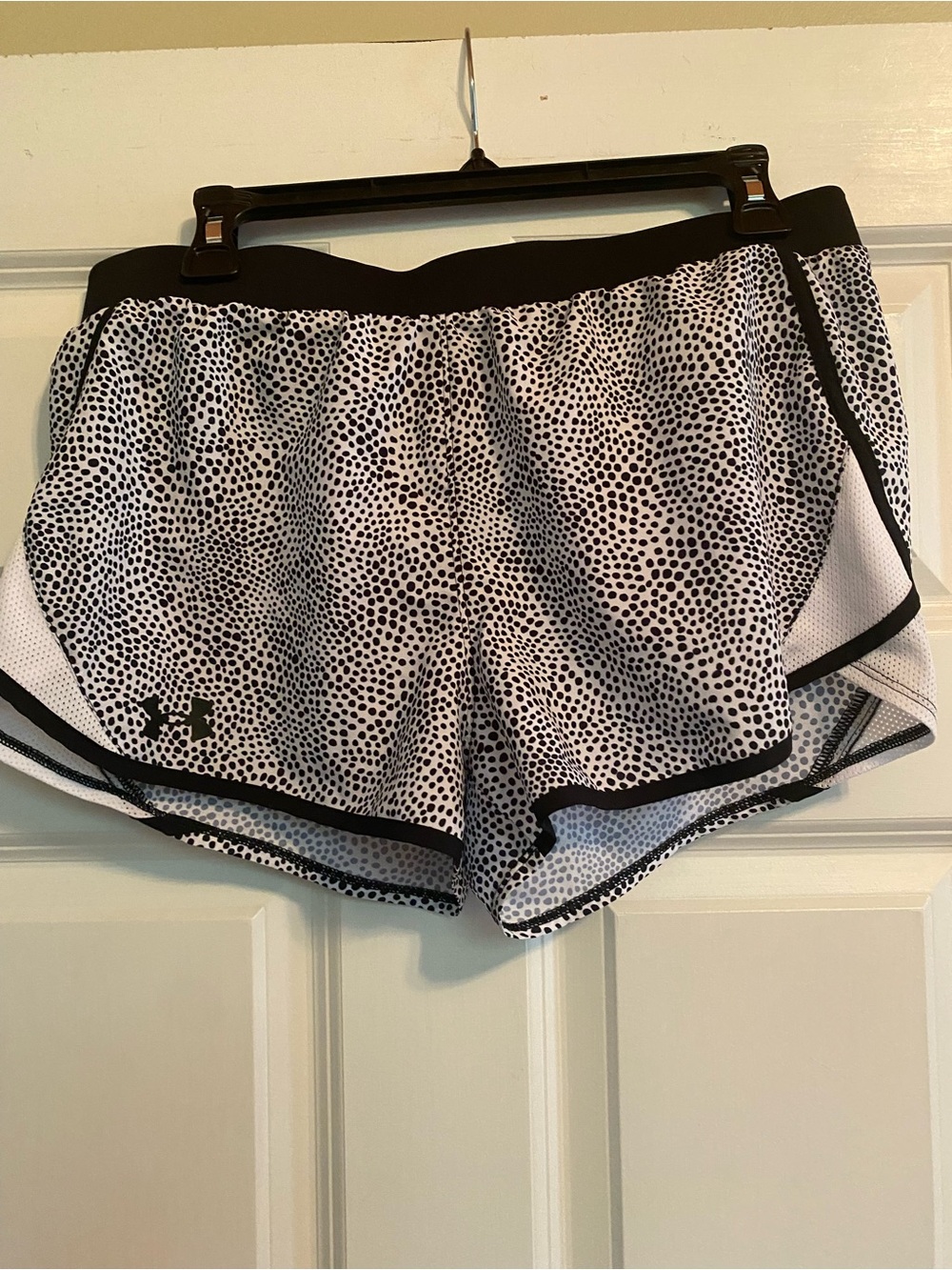 Under Armour Women’s Black & White Dot Print Athletic Shorts
